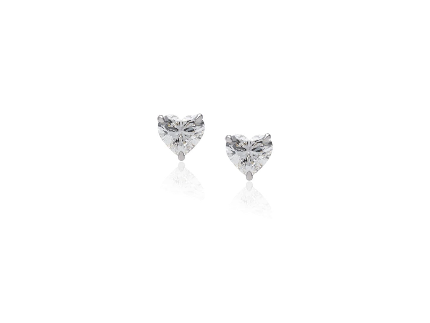 ハートシェイプピアス/1ctダイヤモンド(トータル2ct)