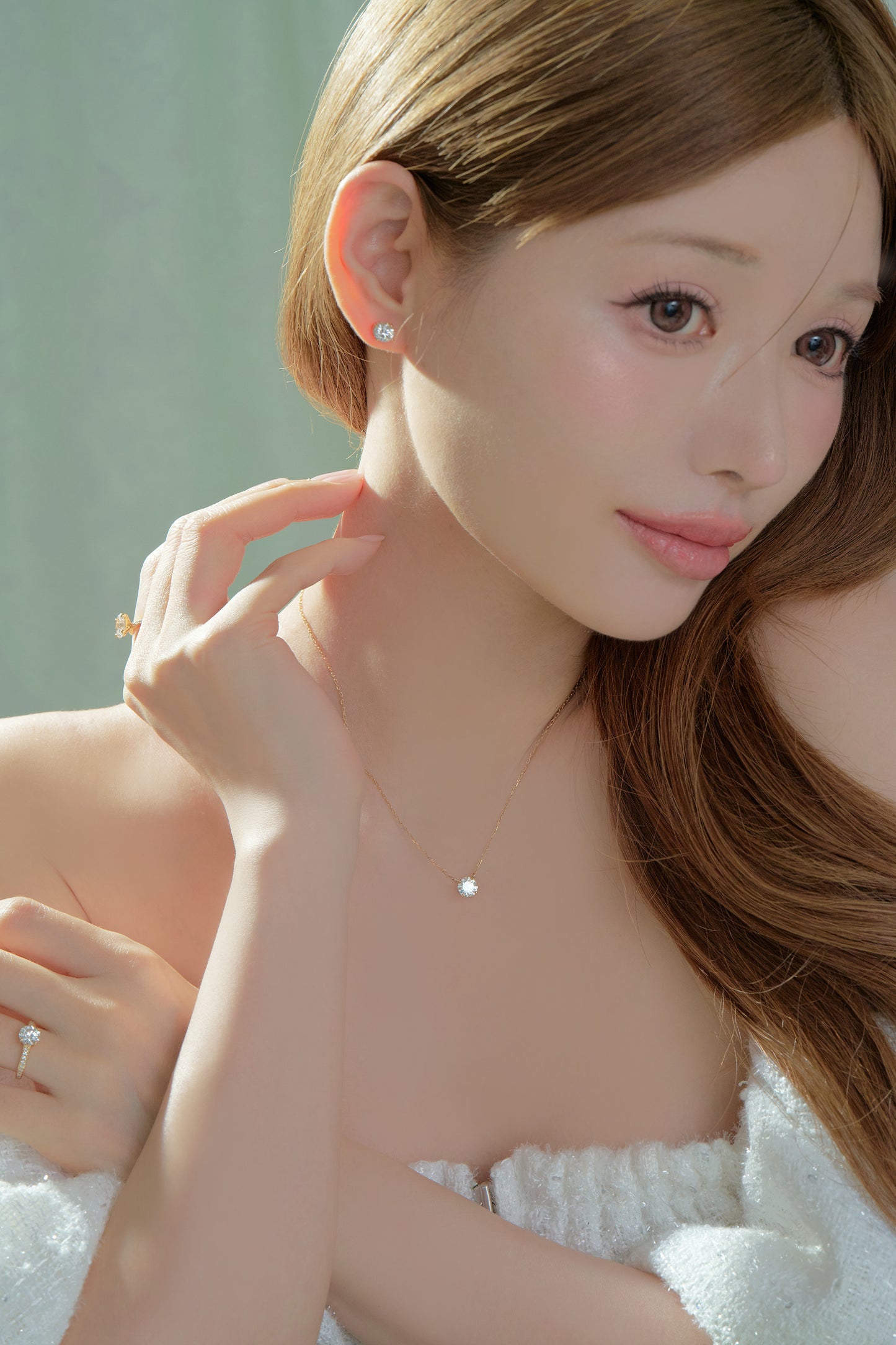 ラウンドピアス/1ctダイヤモンド(トータル2ct)