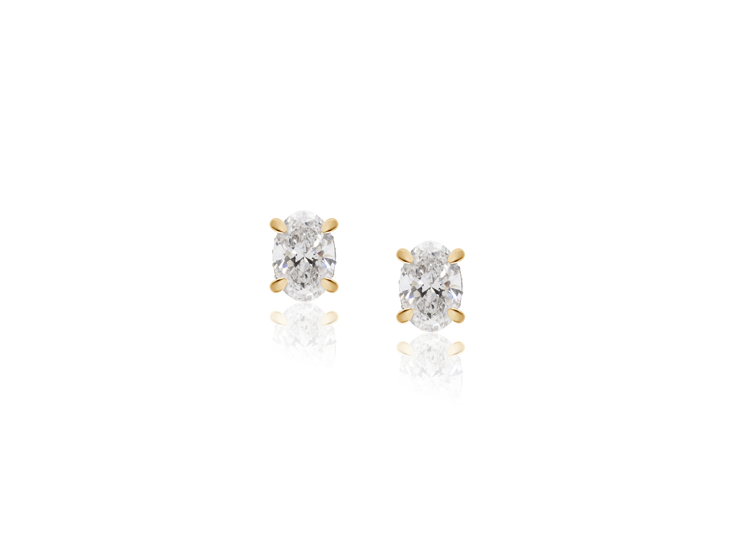オーバルピアス/1ctダイヤモンド(トータル2ct)