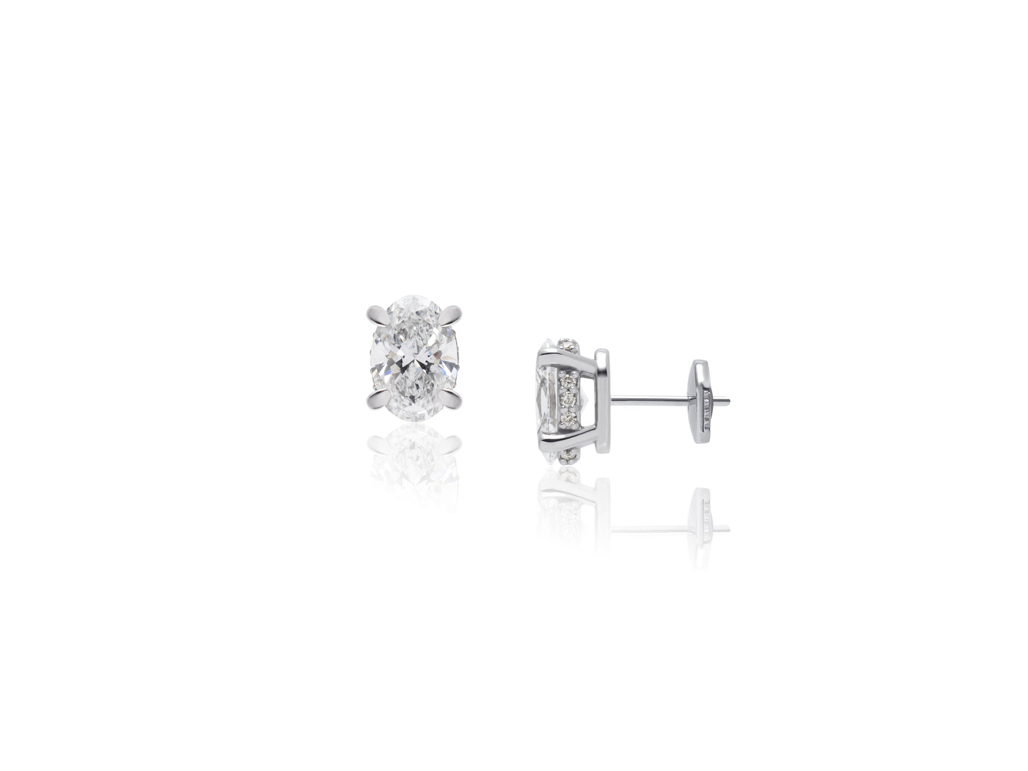 オーバルピアス/1ctダイヤモンド(トータル2ct)