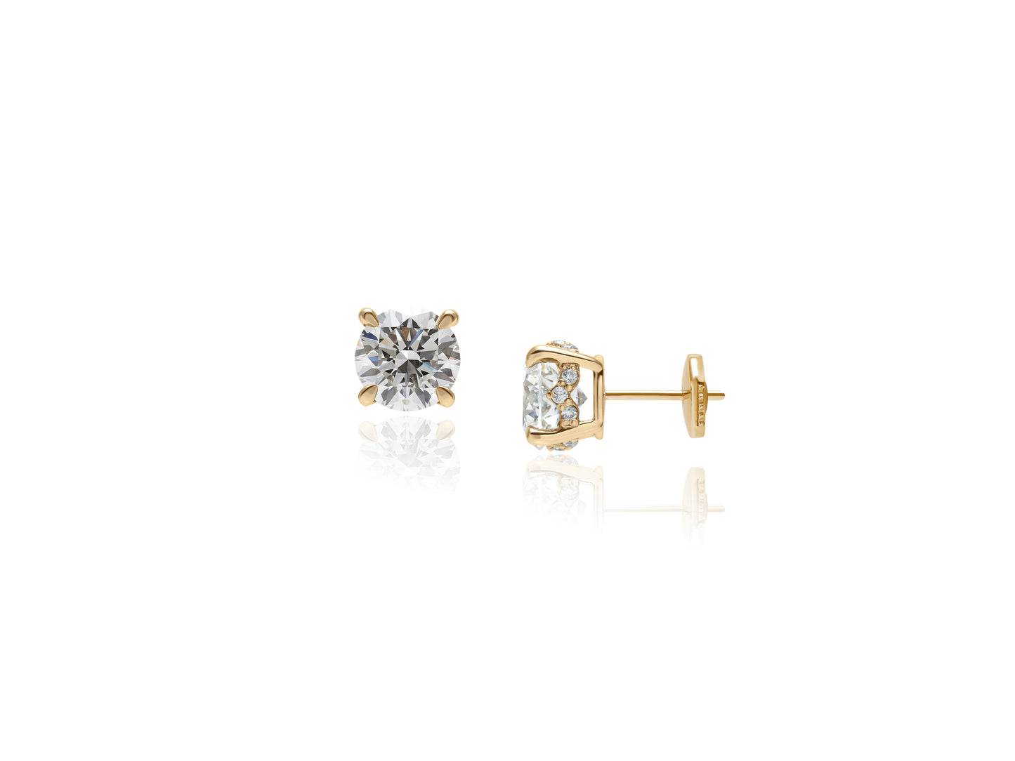 ラウンドピアス/1ctダイヤモンド(トータル2ct)