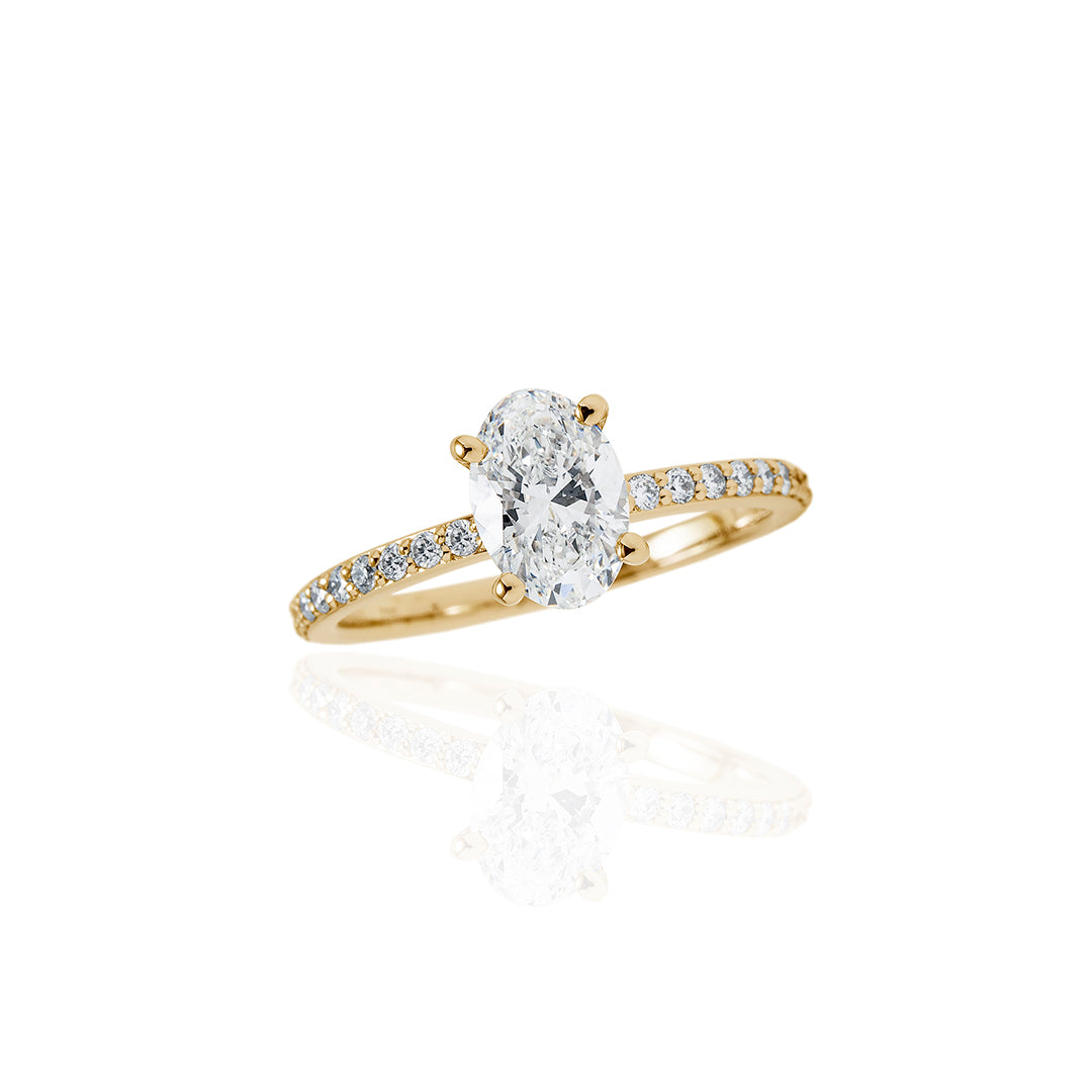オーバルリング １ct/１line ハーフエタニティ