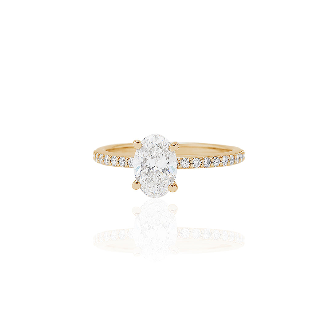 オーバルリング １ct/１line ハーフエタニティ