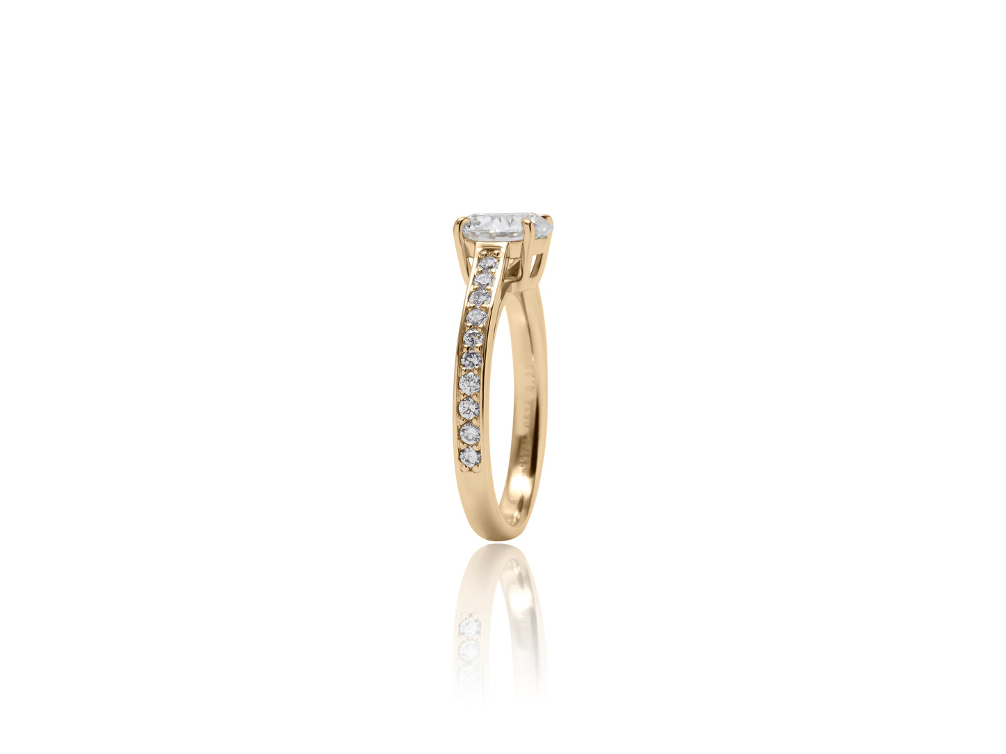 ラウンドリング １ct/１line ハーフエタニティ